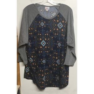 Ladies Plus Size 3X LuLaRoe Randy Jersey Style Tunic Top